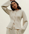 Veste Printemps Femme Maille Fine Boutonnée, Cardigan Léger Élégant 2