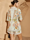 Ensemble Short Femme avec Polo Imprimé et Manches Courtes back